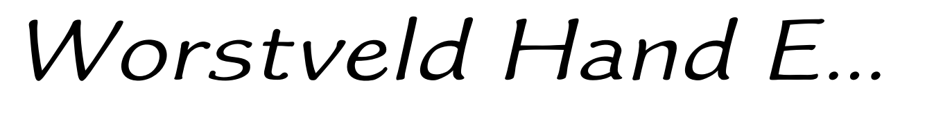 Worstveld Hand Expanded Italic